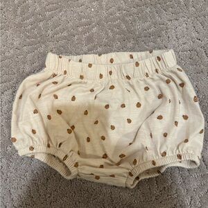 Rylee + Cru Cream Diaper Cover with Brown Dots